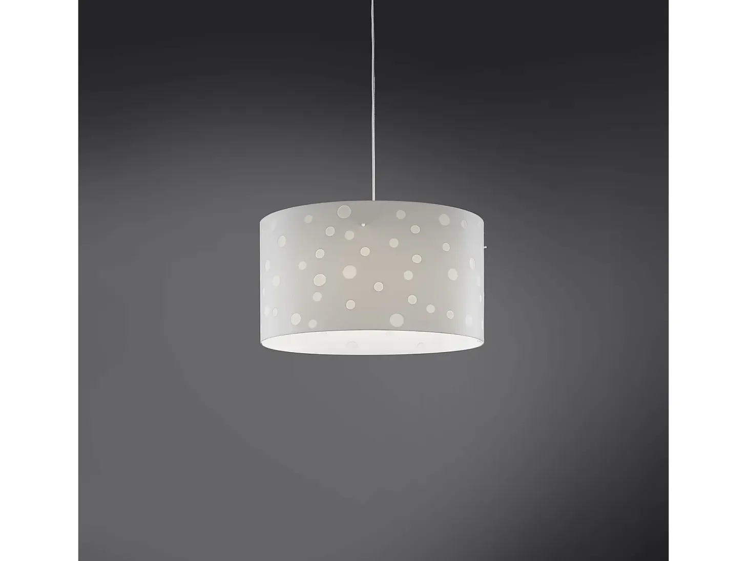 Sospensione Moderna Pois Polilux ® Bianco Materie Plastiche 1 Luce E27 D40Cm