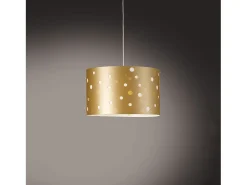 Sospensione Moderna Pois Polilux ® New Gold 1 Luce E27 D40Cm