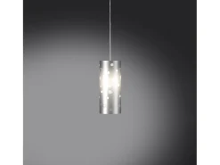 Sospensione Moderna Pois Polilux ® Argento Materie Plastiche Bianco 1 Luce E27