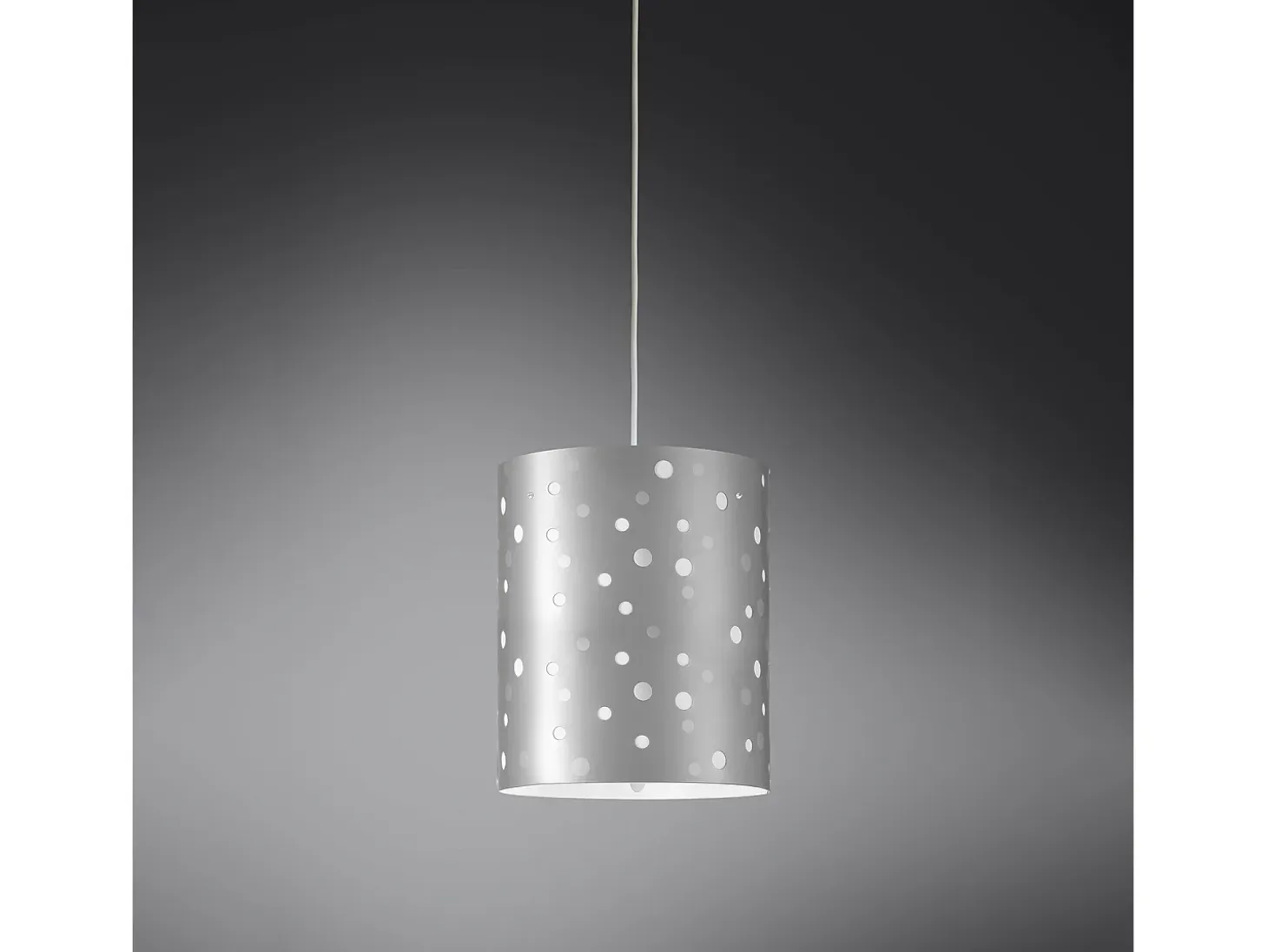 Sospensione Moderna Pois Polilux ® Argento 1 Luce E27 D27Cm