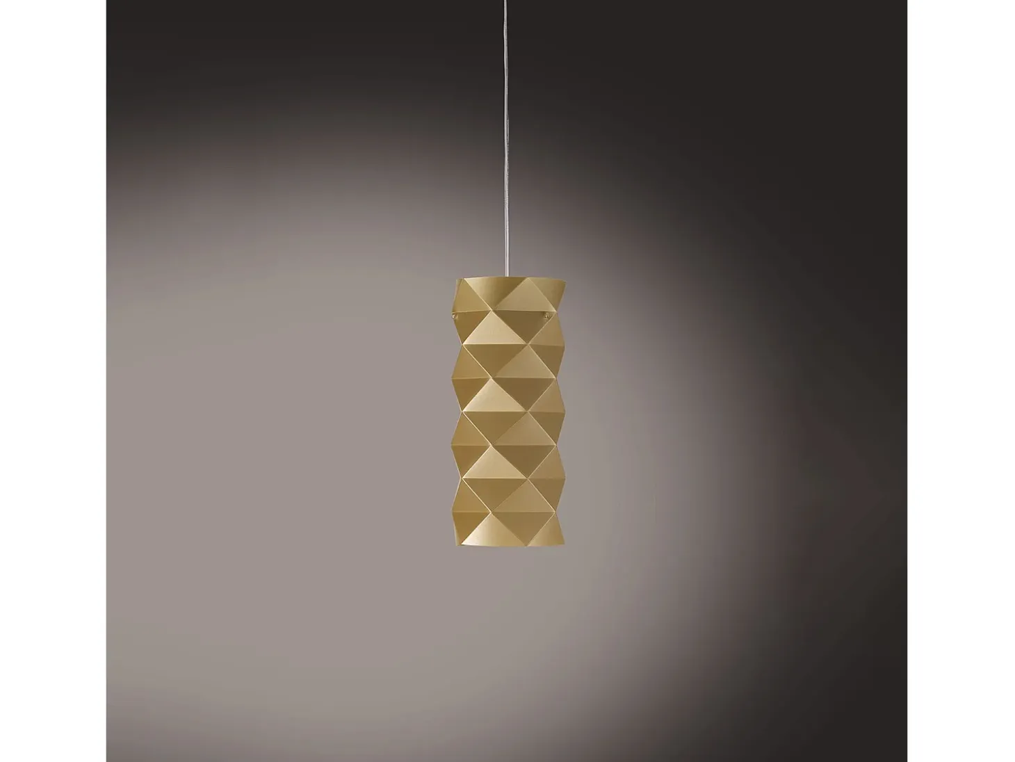 Sospensione Moderna Prisma Polilux ® New Gold E Metallo Cromo 1 Luce E27