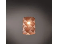 Sospensione Moderna Prisma Polilux ® Rame E Metallo Cromo 1 Luce E27 D27Cm