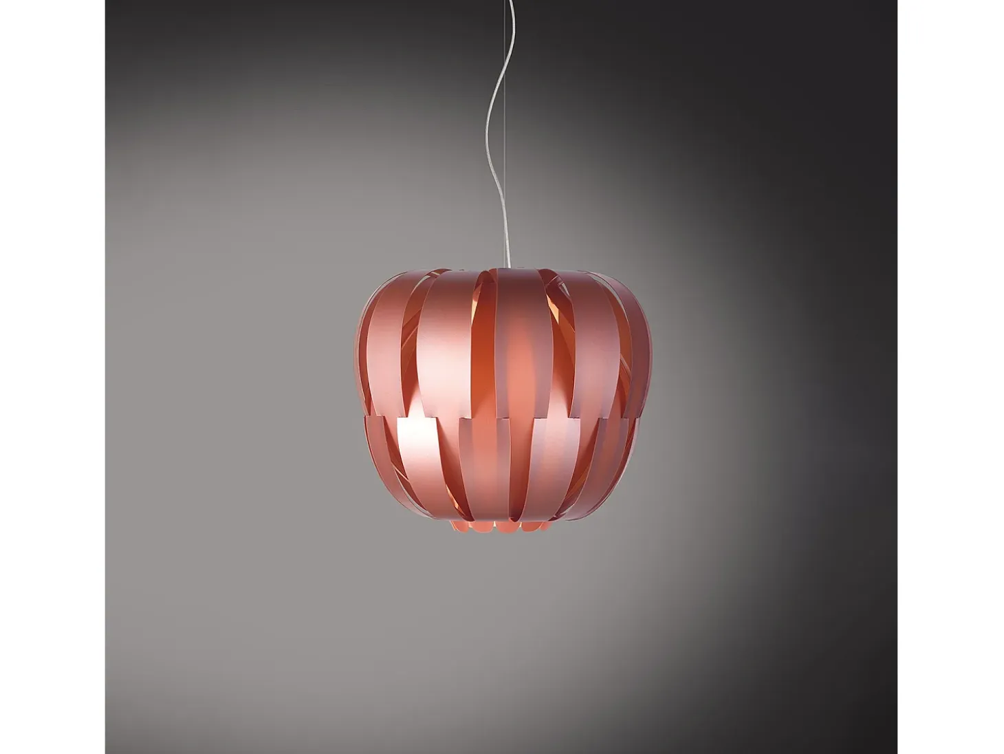 Sospensione Moderna Queen Polilux ® Pink Metal E Metallo Cromo 1 Luce E14