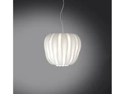 Sospensione Moderna Queen Polilux ® Bianco E Metallo Cromo 1 Luce E14