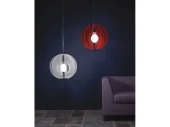 Sospensione Moderna Space Collection Polilux ® Rosso Fluorescente 1 Luce E27