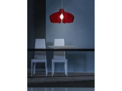 Sospensione Moderna Space Collection Polilux ® Rosso Fluorescente E27 D58Cm