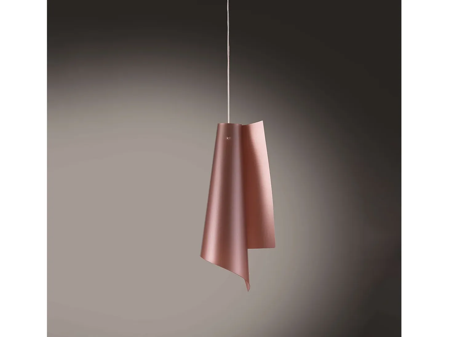 Sospensione Moderna Vela Polilux ® Rame E Metallo Cromo 1 Luce E27 H68Cm