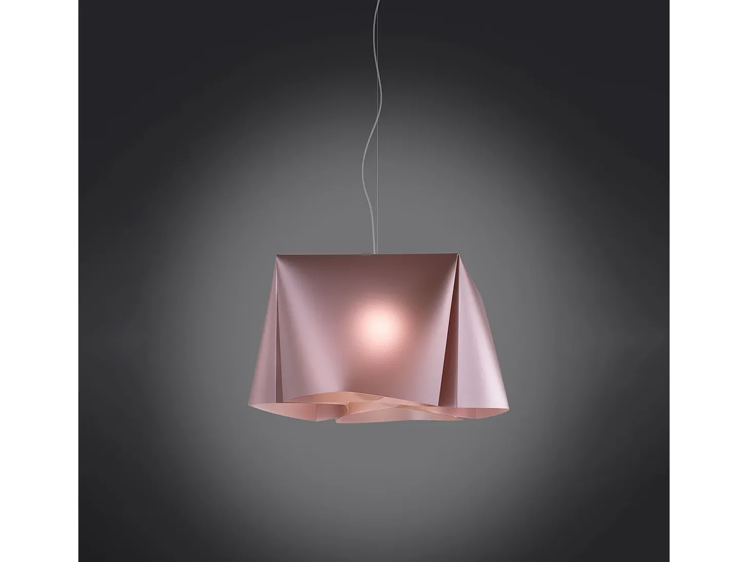 Sospensione Moderna Wanda Polilux ® Pink Metal E Metallo Cromo 1 Luce E27