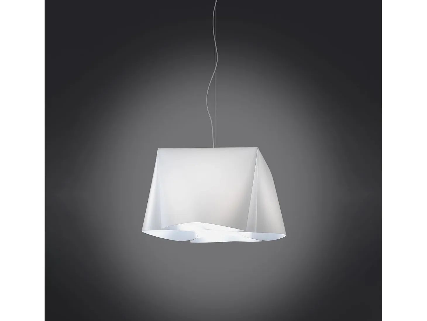 Sospensione Moderna Wanda Polilux ® Bianco E Metallo Cromo 1 Luce E27