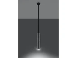 Sospensione Sottile 8cm Grigio Chiaro GU10 Colgante Slim 8cm Gris Claro GU10