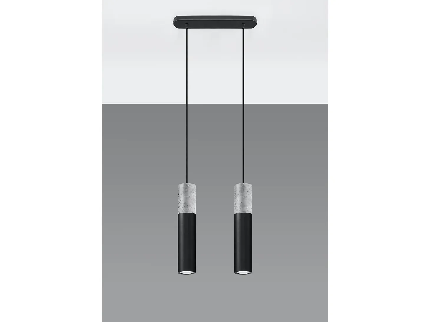 Sospensione Twin Grigio Chiaro, Nero GU10 Lámpara colgante Twin gris, negra GU10