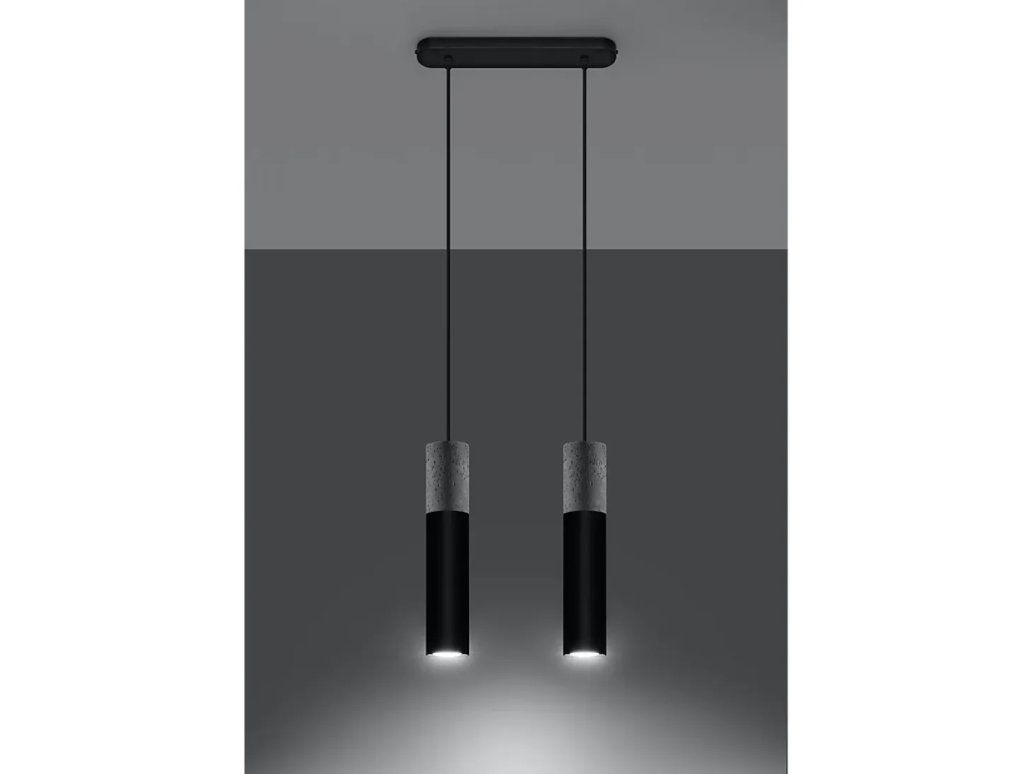 Sospensione Twin Grigio Chiaro, Nero GU10 Lámpara colgante Twin gris, negra GU10