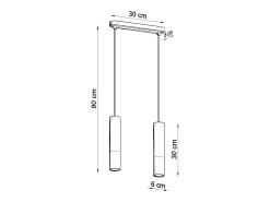 Sospensione Twin Grigio Chiaro, Bianco GU10 Lámpara colgante Twin, gris, blanco GU10