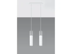Sospensione Twin Grigio Chiaro, Bianco GU10 Lámpara colgante Twin, gris, blanco GU10