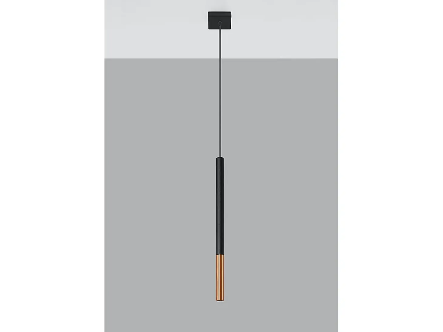 Sottile Lampada a Sospensione 8 cm Nera, Rame G9 Lámpara Colgante Slim 8cm Negro, Cobre G9