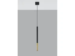 Sottile Lampada a Sospensione 8 cm Nera, Oro G9 Lámpara Colgante Slim 8cm Negro, Dorado G9