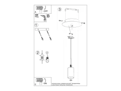 Sottile Lampada a Sospensione Cilindrica Nera 15cm E27 Lámpara Colgante Slim Cilíndrica Negro 15cm E27