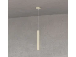 Square Tube Sospensione 1 Luce Sabbia Cavo Cm.250 Con Base
