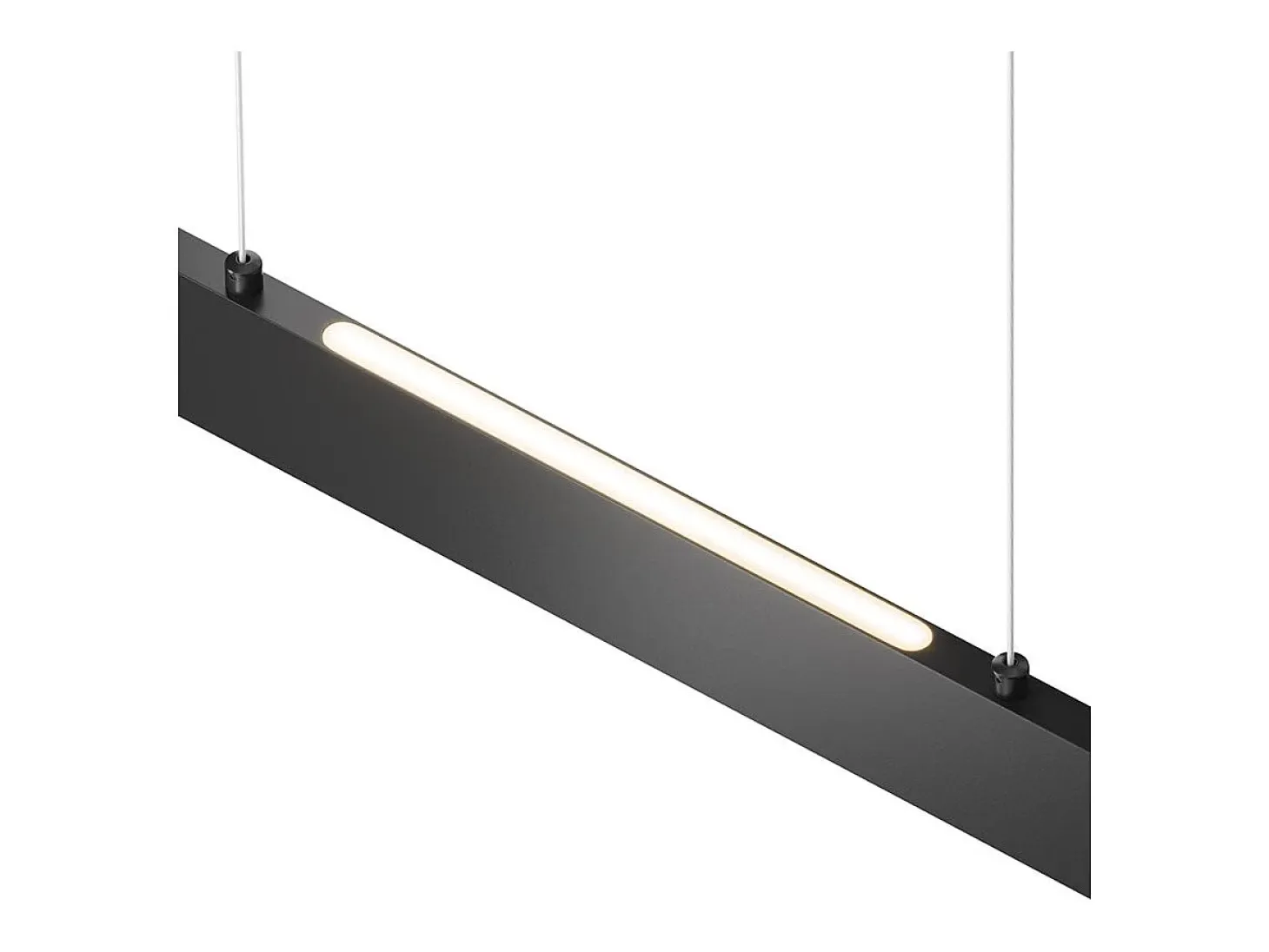 Step Lámpara colgante de techo lineal LED integrada negra