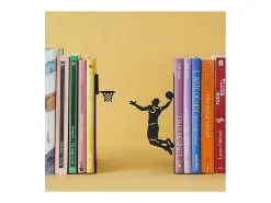 Sujetalibros de metal negro Sport Basketteur