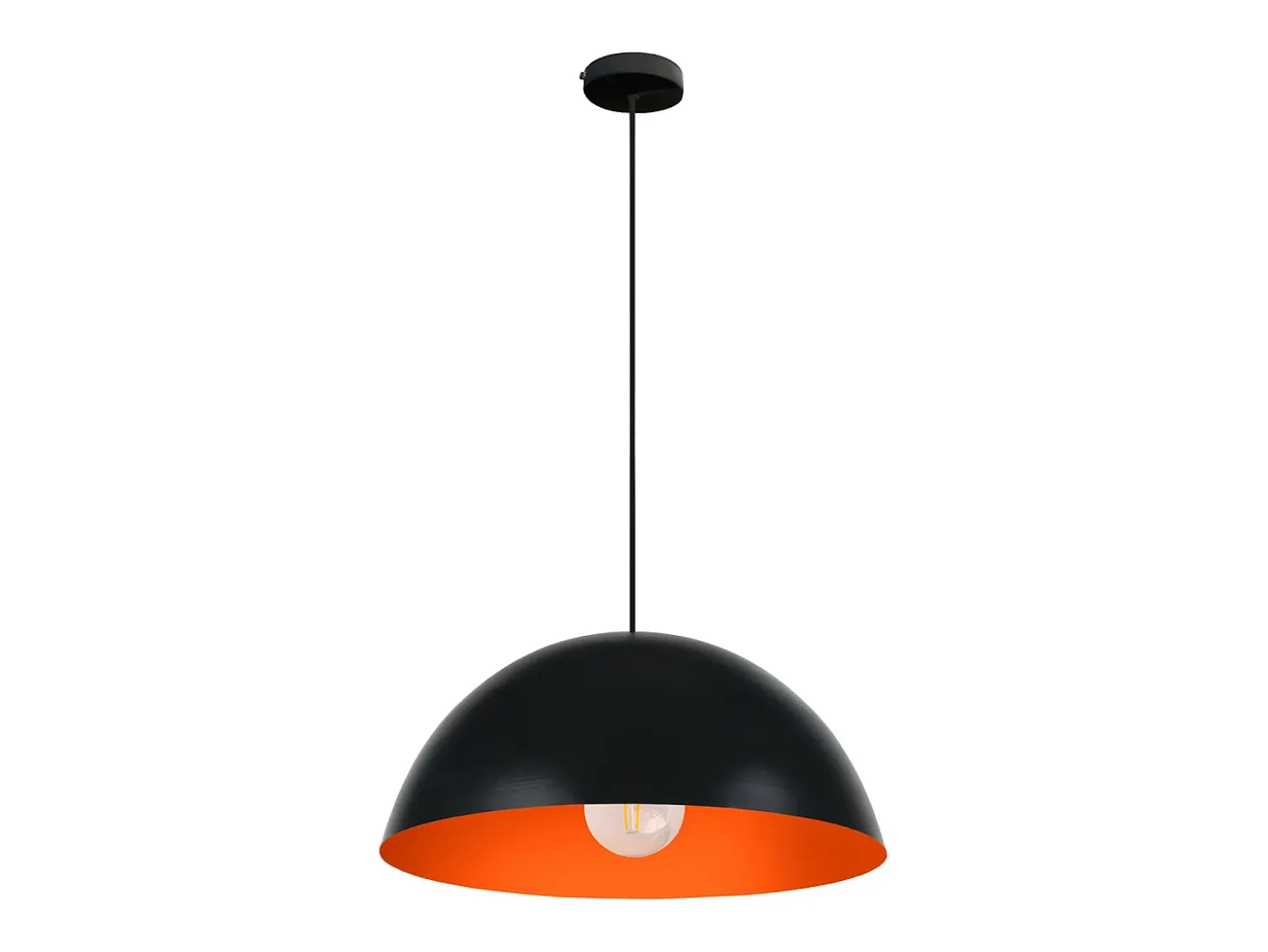 Suspensión TOSEL , metal,Negro ,A78xD 42,5xP42,5cm