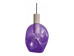 Suspensión TOSEL ,madera,violeta ,A 100xD 20x P 20cm