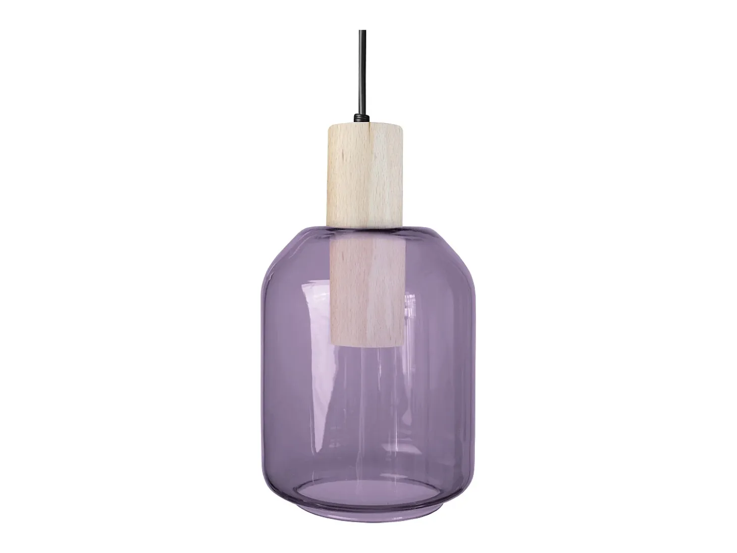 Suspensión TOSEL ,madera,violeta ,A 100xD14x P 14cm