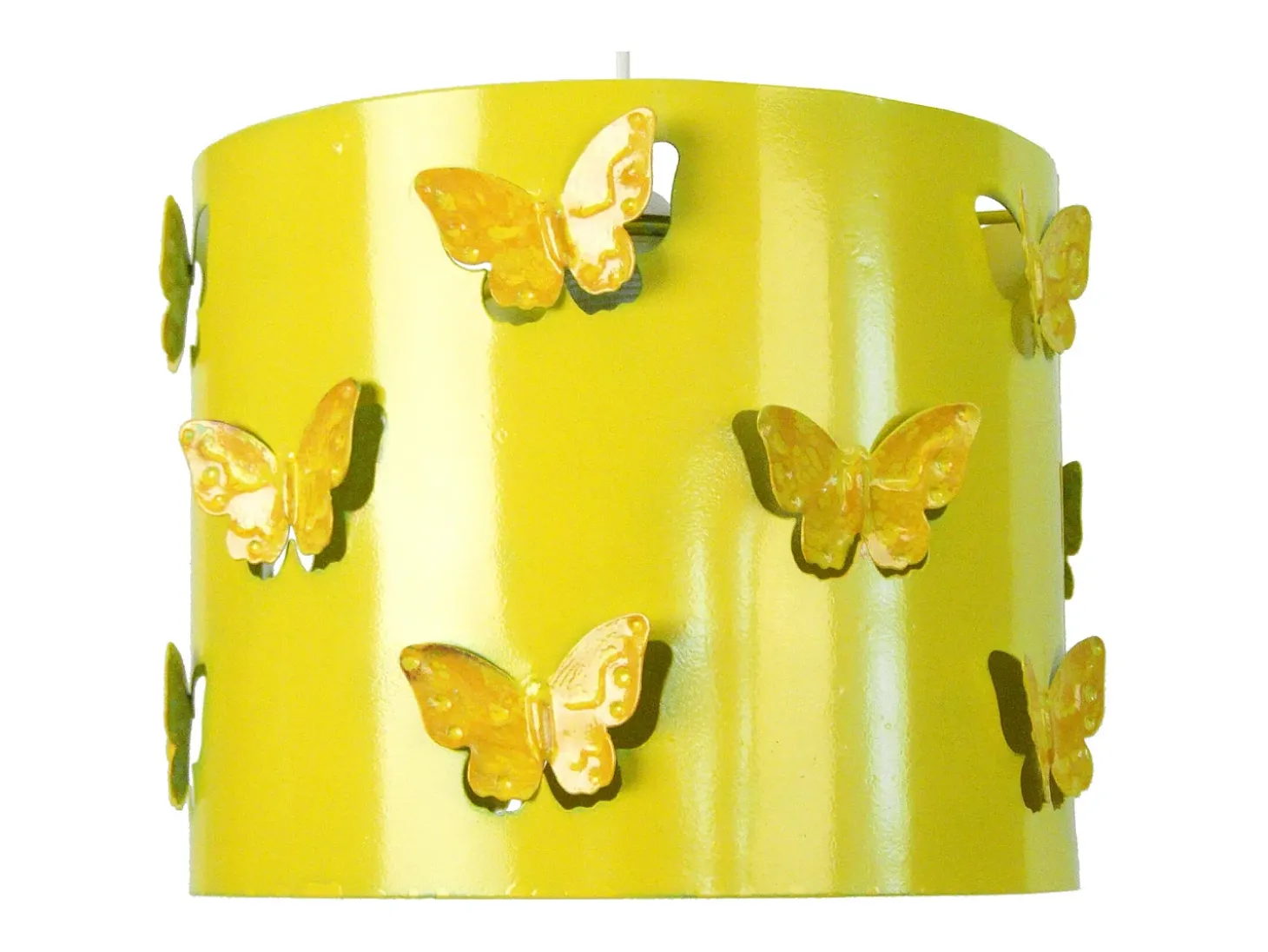 Suspensión TOSEL ,metal, AMARILLO,A 80xD27x P 27cm