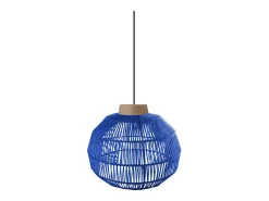 Suspensión TOSEL ,metal, fibra,Azul ,A90xD25x P25cm