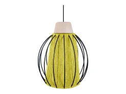 Suspensión TOSEL ,metal, fibra,AMARILLO,A90xD 20xP20cm