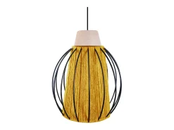 Suspensión TOSEL ,metal, fibra,AMARILLO,A90xD 20x P 20 cm
