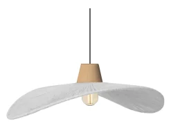 Suspensión TOSEL ,metal, fibra,Blanco, A70xD44xP 50cm