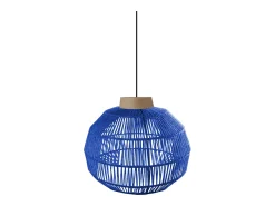 Suspensión TOSEL ,metal, fibra,Azul ,A90xD32x P32cm