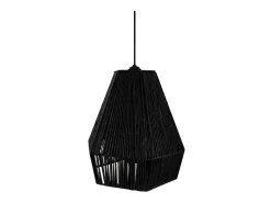 Suspensión TOSEL ,metal, fibra,Negro , A 90xD30x P 30cm