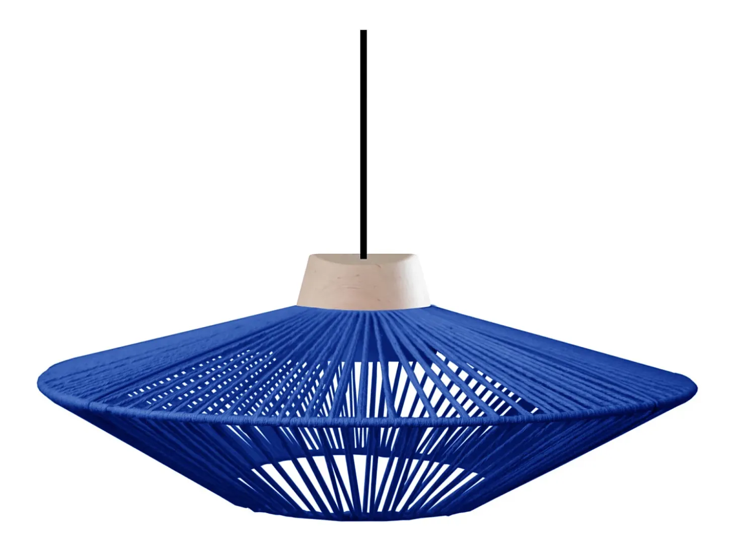 Suspensión TOSEL ,metal, fibra,Azul ,A90x D60xP60cm