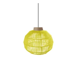 Suspensión TOSEL ,metal, fibra,AMARILLO,A90xD32x P 32cm