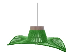 Suspensión TOSEL ,metal, fibra,natural,A70xD 50xP50cm
