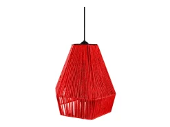Suspensión TOSEL ,metal, fibra,Rojo,A85xD32xP32cm