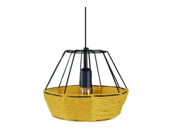 Suspensión TOSEL ,metal, fibra,AMARILLO, A90xD25xP25cm