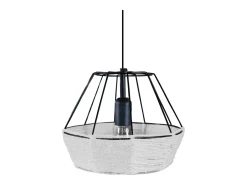 Suspensión TOSEL ,metal, fibra,Blanco ,A90xD 25xP25cm