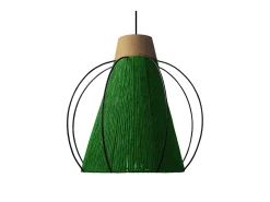 Suspensión TOSEL ,metal, fibra,natural,A90xD 32x P 32cm