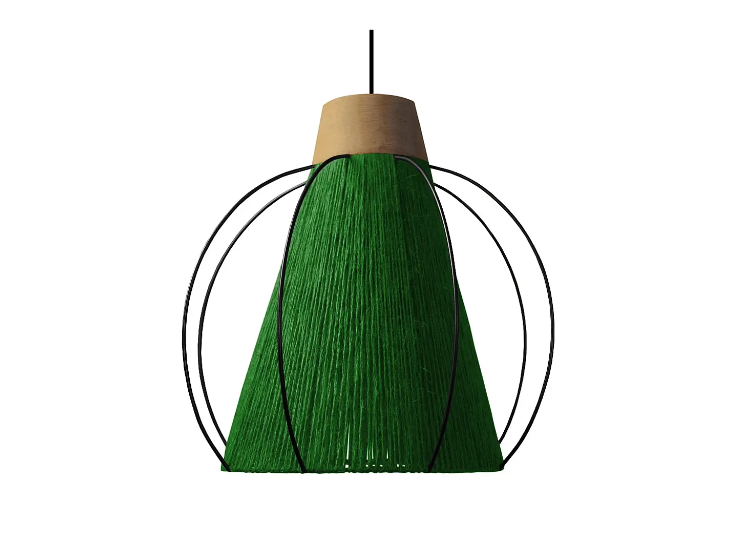 Suspensión TOSEL ,metal, fibra,natural,A90xD 32x P 32cm