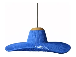 Suspensión TOSEL ,metal, fibra,Azul ,A70x D60xP60cm
