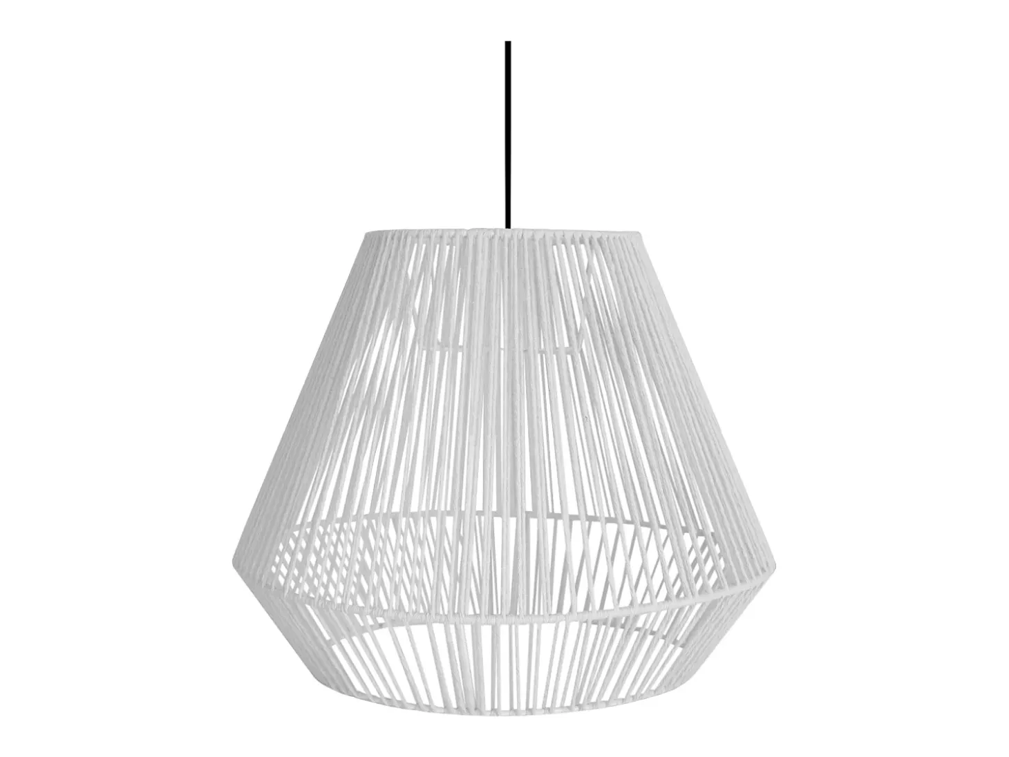 Suspensión TOSEL ,metal, fibra,Blanco,A88xD40xP40cm