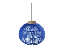 Suspensión TOSEL ,metal, fibra,Azul ,A90xD40x P40cm