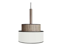 Suspensión TOSEL ,metal, fibra,Blanco, A87xD35xP 35cm