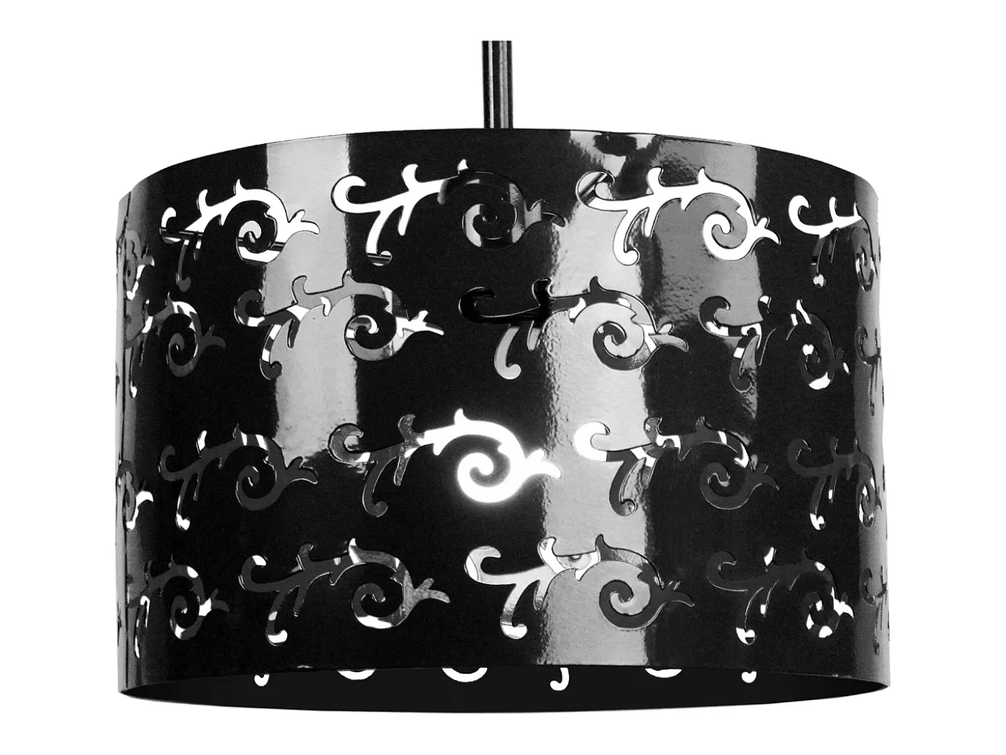 Suspensión TOSEL ,metal ,Negro , A 85xD30x P 30cm