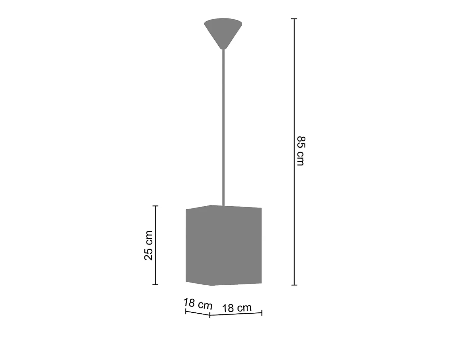 Suspensión TOSEL ,metal ,violeta ,A85xD 18xP18cm