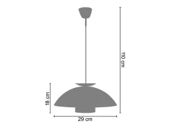 Suspensión TOSEL ,metal,beige,A95xD14xP14cm