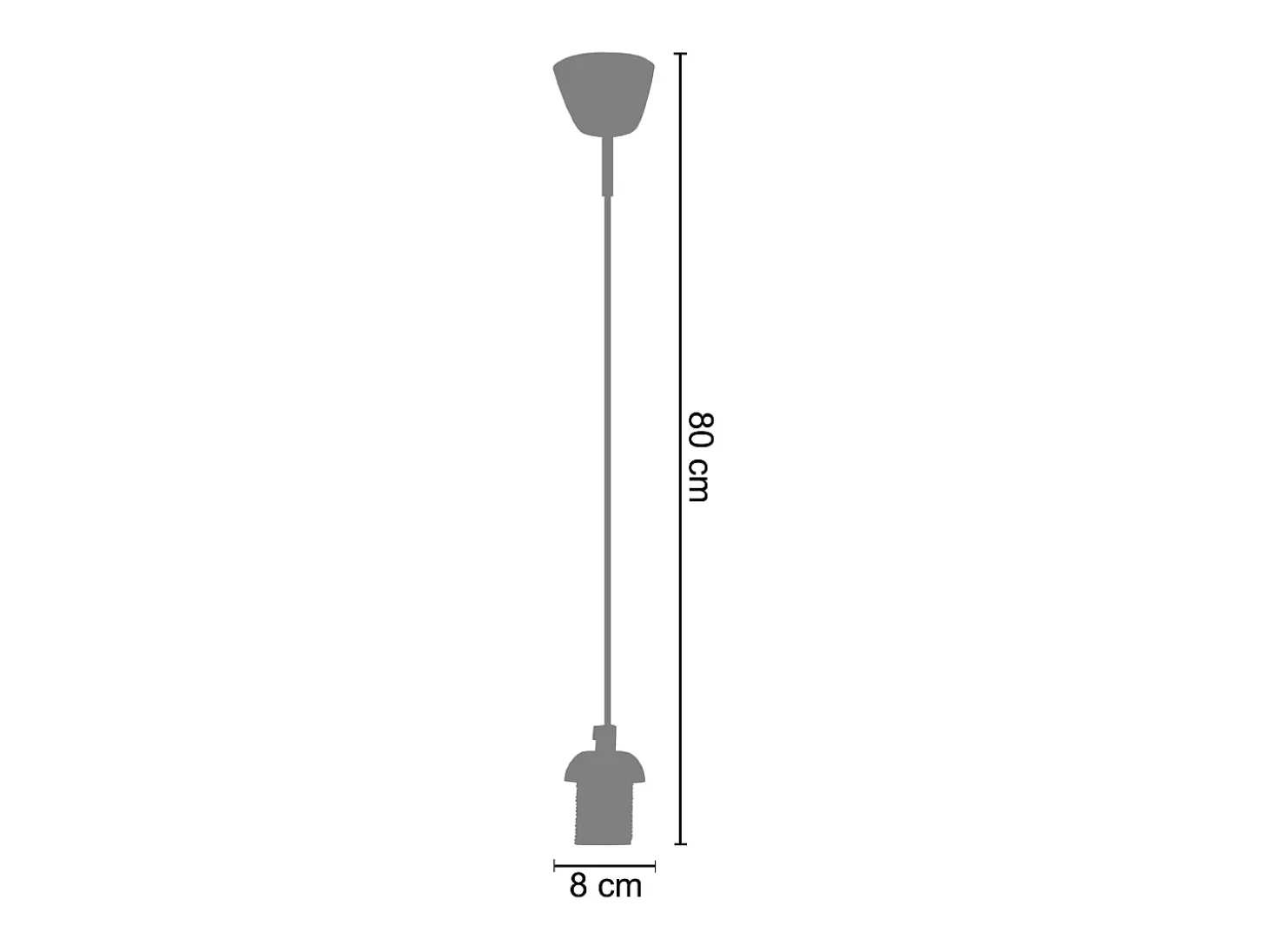 Suspensión TOSEL ,metal,Blanco,A80xD8xP8cm